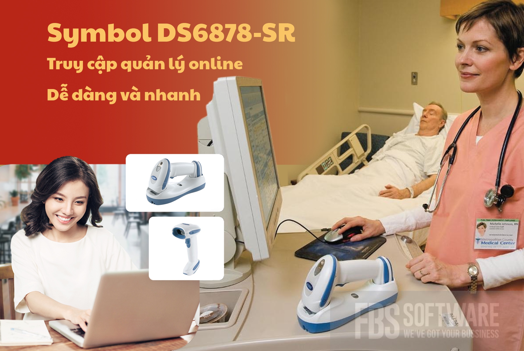 Máy quét mã vạch Symbol DS6778-SR cho bệnh viện của FBS thietbibanle.com